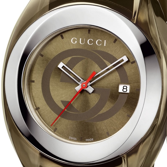 Gucci Sync XXL Khaki Rubber Unisex Watch YA137106 - Picture 3 of 3
